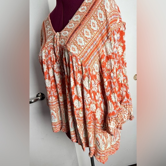 Free People Moonlight Dance Tunic Coral Combo - Picture 7 of 10